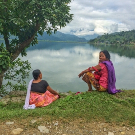Residents of Pokhara at Phewa Lake